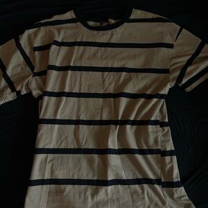 Green and black striped t-shirt